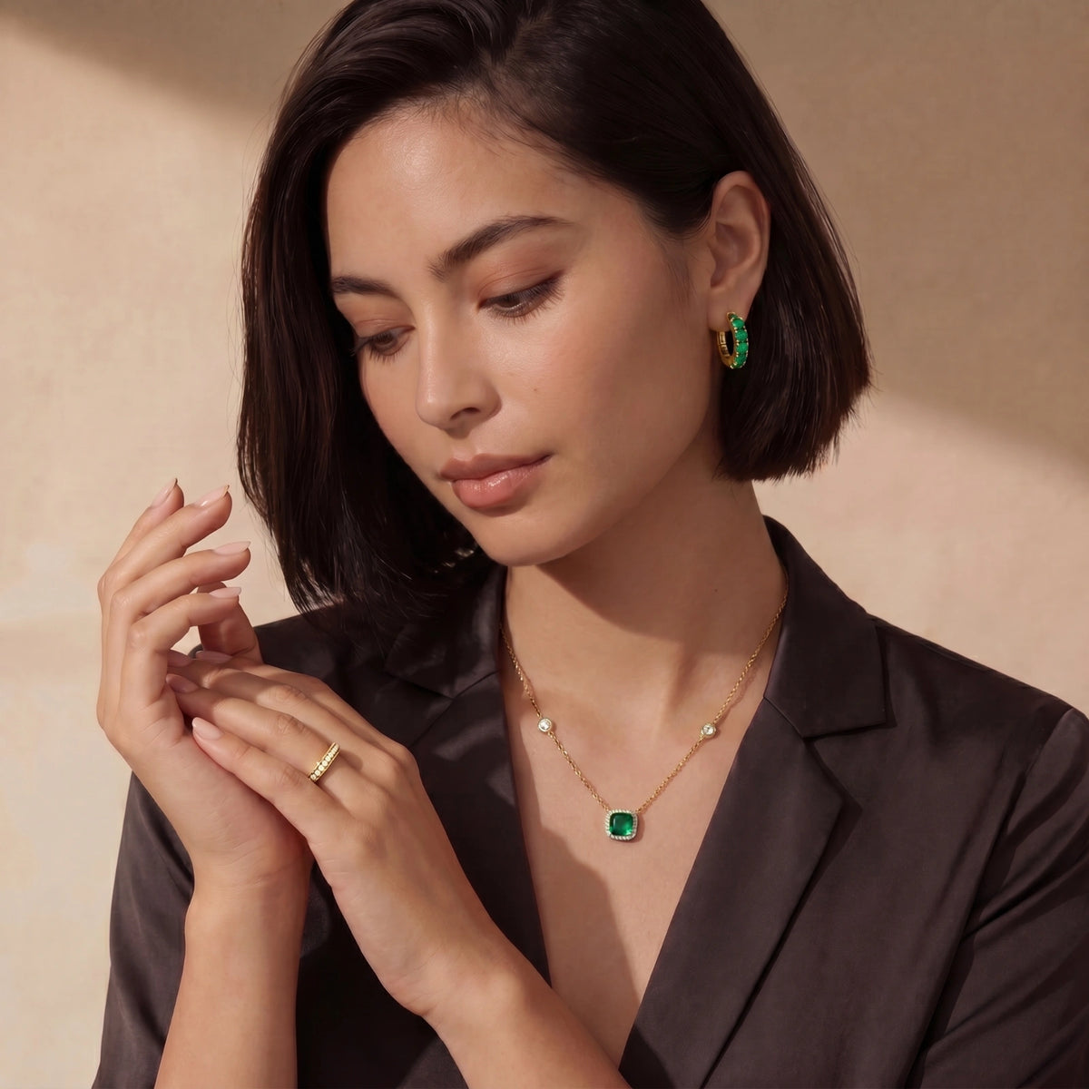 Emerald Dreams Necklace by Diar Collections