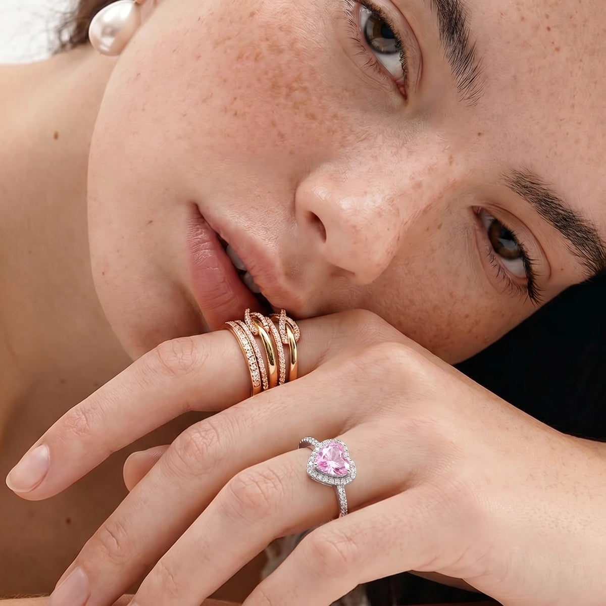 Sweetheart Pink Ring by Diar Collections