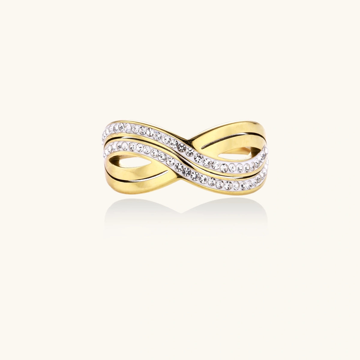Golden Wave Flow Ring by Diar Collections