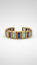 18k gold architectural cuff bracelet