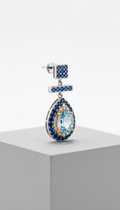 Platinum sapphire drop earrings